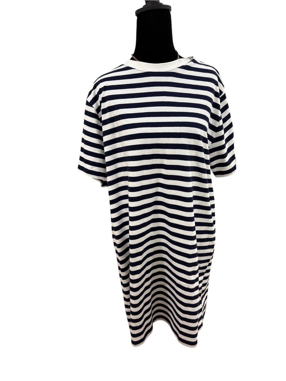 GAP Black and White Striped TeeShirt Dress size Medium.